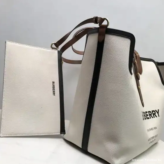 Official First Bag Ru Bag Soft Medium Canvas Cotton The Belt BURBERRY 0509